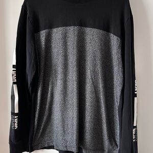 DKNY Black and Gray Long Sleeve Tee
